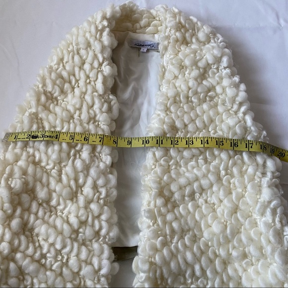 Miha Ivory Felix Textured Knobby Wool Suede sweater vest size small - Picture 8 of 15